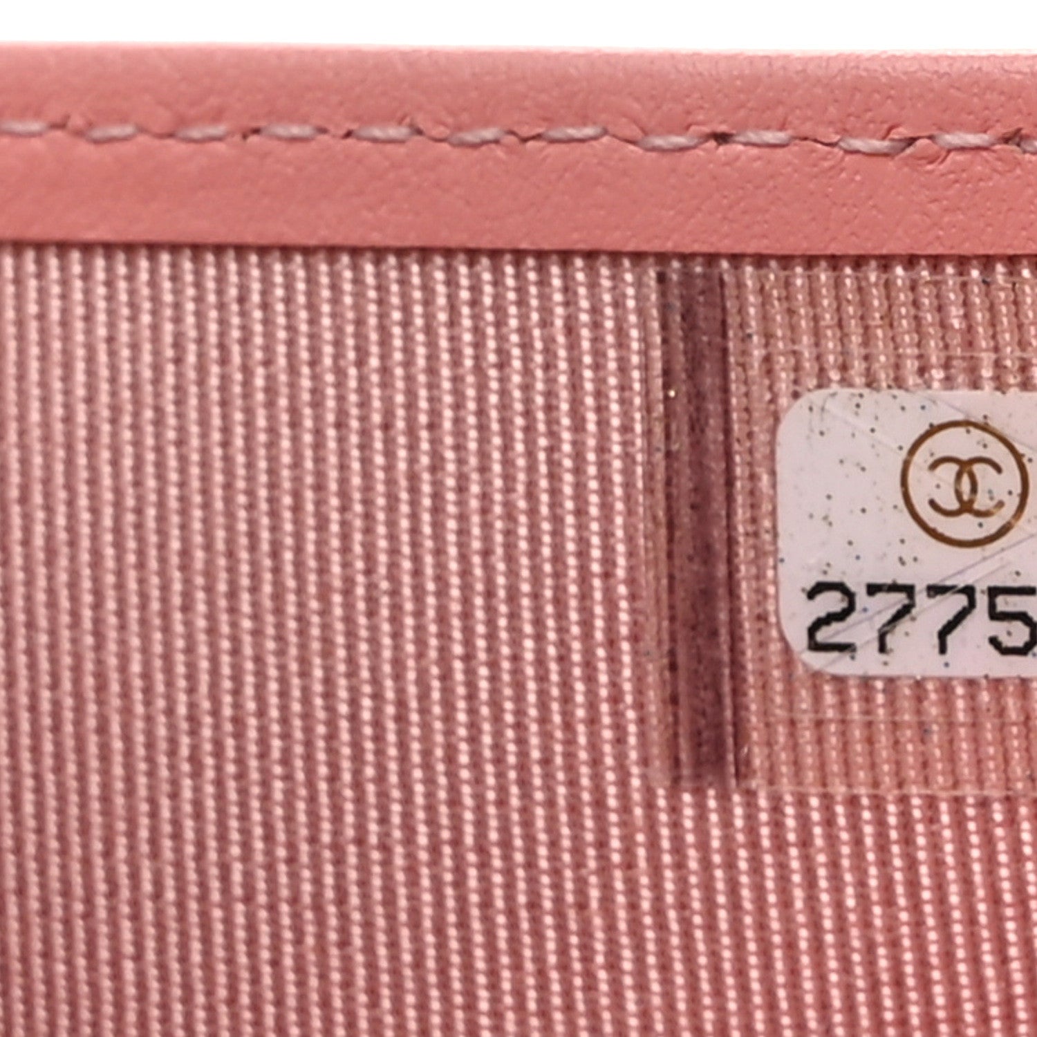 Chanel Caviar Chevron Quilted Compact Flap Wallet Pink 7 of 9