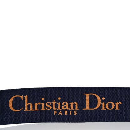Christian Dior Canvas Embroidered Shoulder Strap Chocolate Multicolor 3 of 5