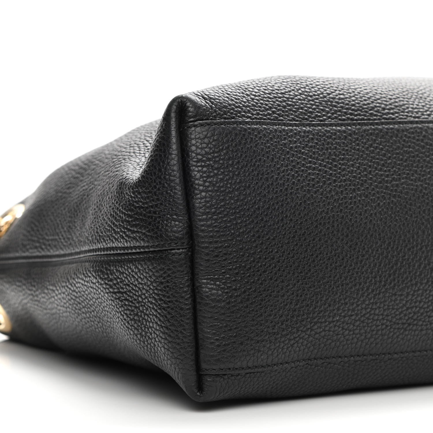 Gucci Pebbled Calfskin Medium Soho Chain Shoulder Bag Black 9 of 10