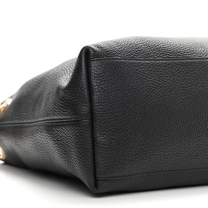Gucci Pebbled Calfskin Medium Soho Chain Shoulder Bag Black 9 of 10