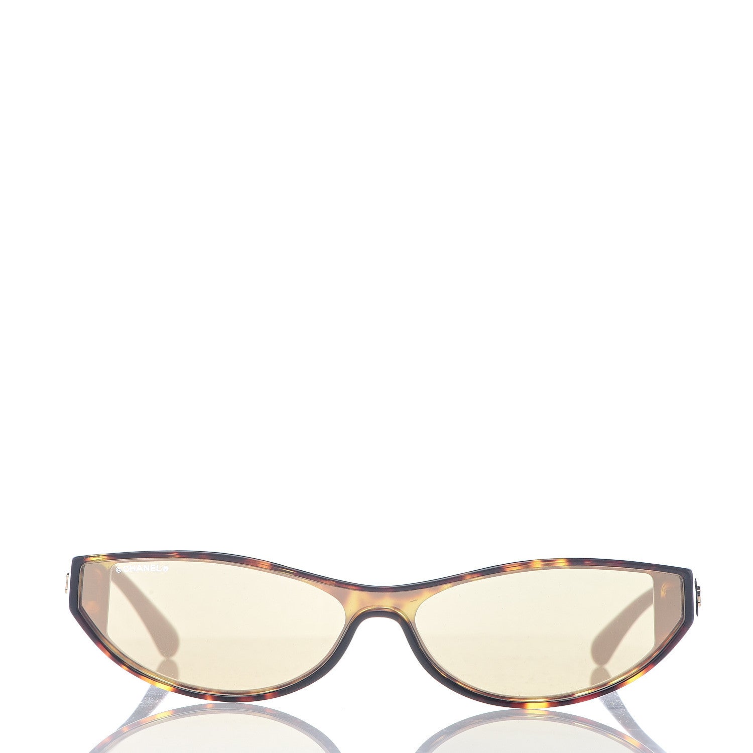 Chanel Acetate 24K Gold Mirror Oval Sunglasses 5415 Brown 2 of 6