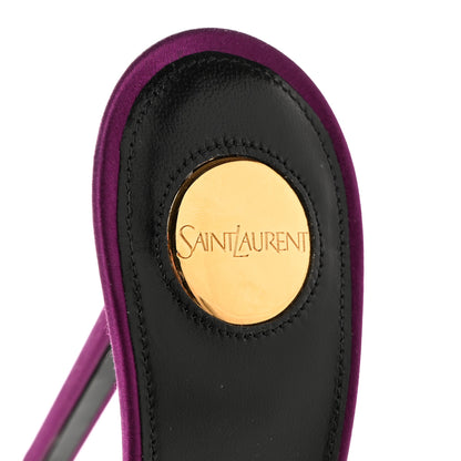 Saint Laurent Satin Goldie Mule Sandal 37 Cyclamen 6 of 8