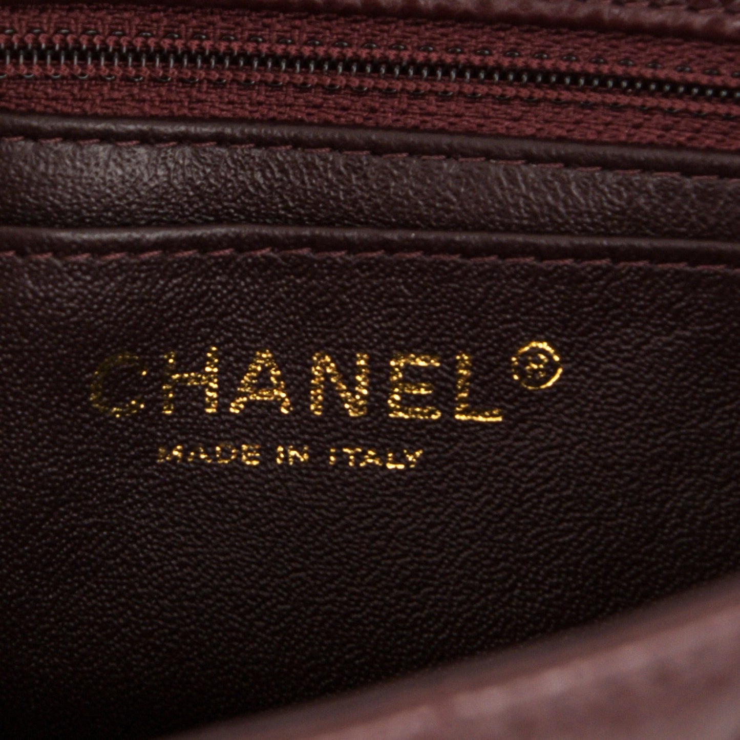 Caviar Quilted Mini Rectangular Flap Burgundy