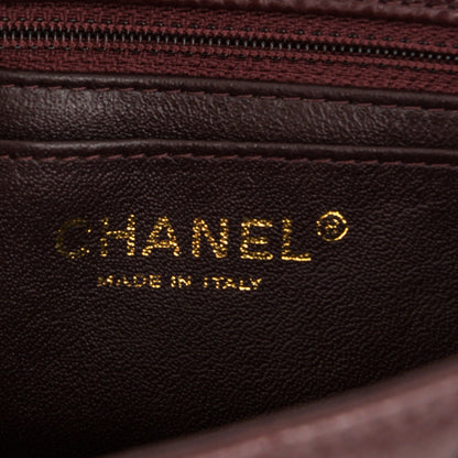 Chanel Caviar Quilted Mini Rectangular Flap Burgundy 7 of 8