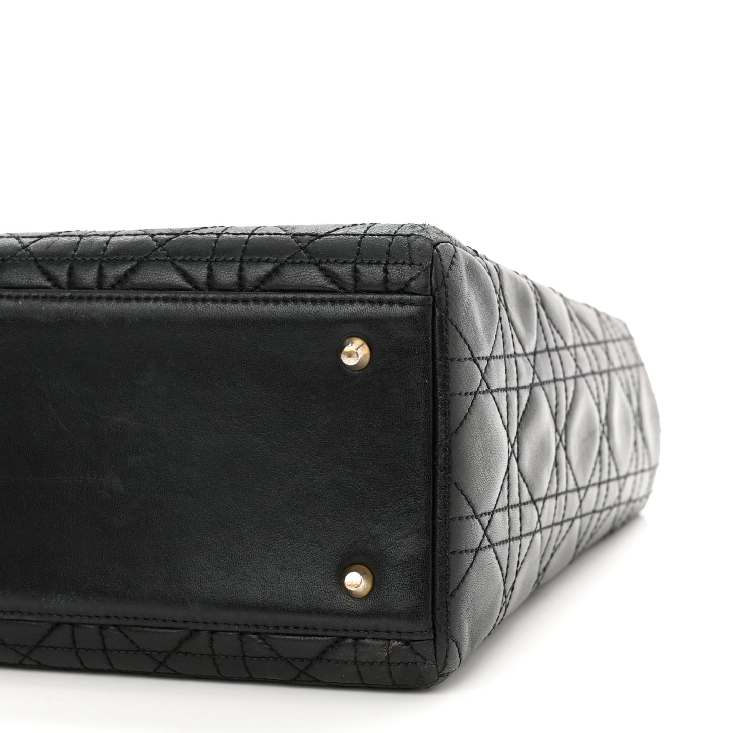 Lambskin Cannage Medium Lady Dior Black