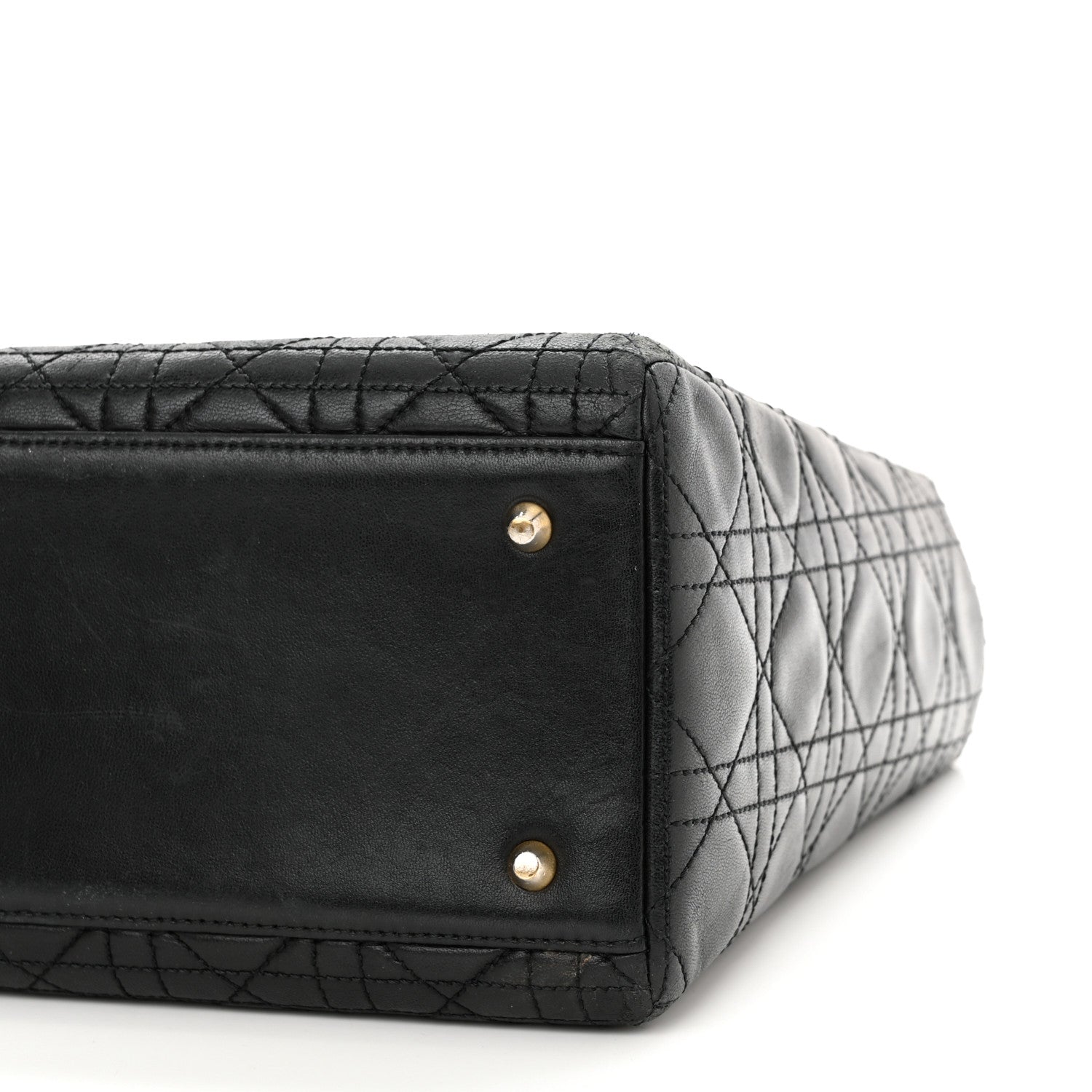 Christian Dior Lambskin Cannage Medium Lady Dior Black 10 of 11