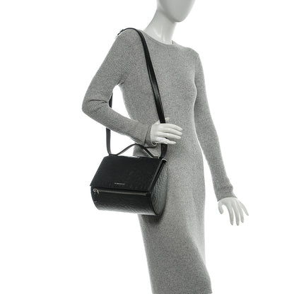 Givenchy Calfskin Star Embossed Medium Pandora Box Crossbody Bag Black 2 of 6