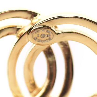 Chanel Metal Obazine CC Earrings Gold 4 of 5