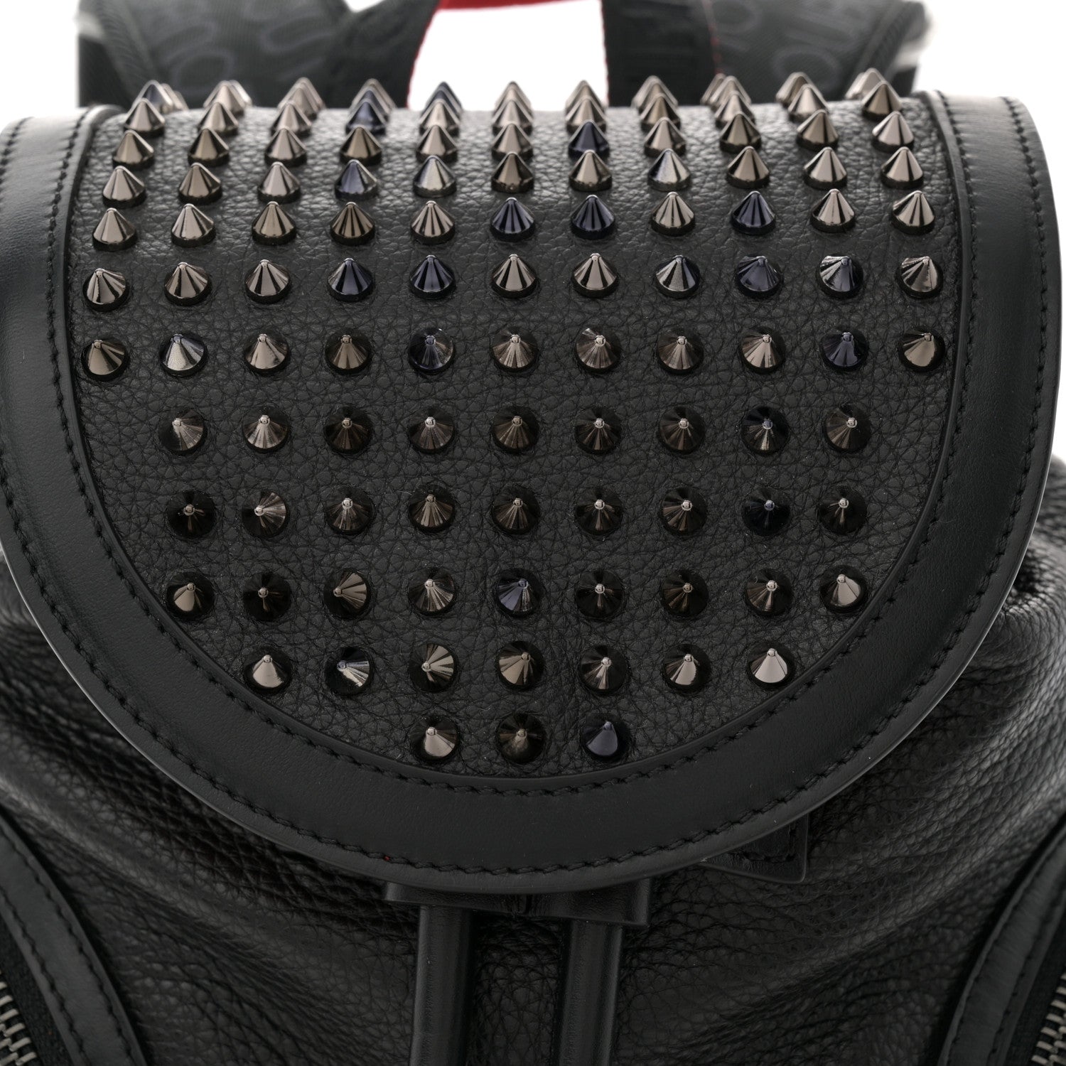 Christian Louboutin Calfskin Spiked Small Explorafunk Backpack Black 8 of 10