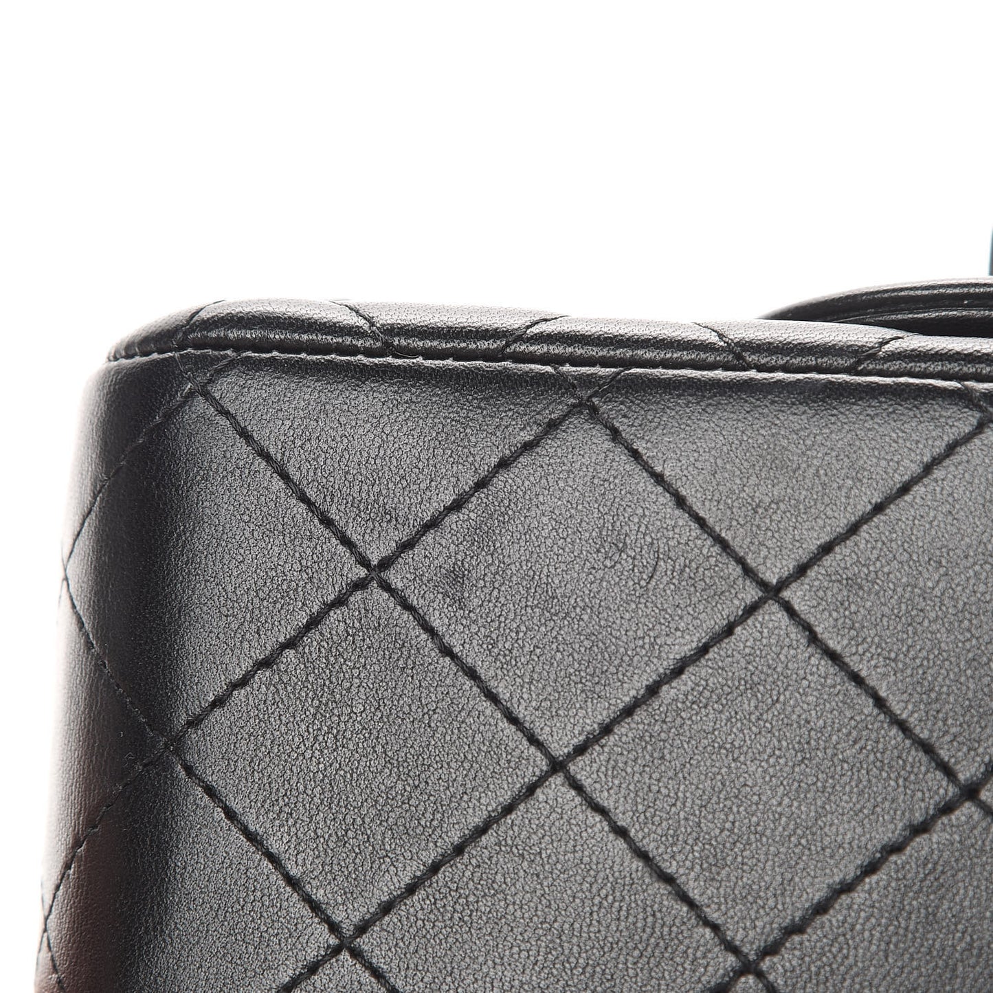 Lambskin Quilted Mini Square Flap Black