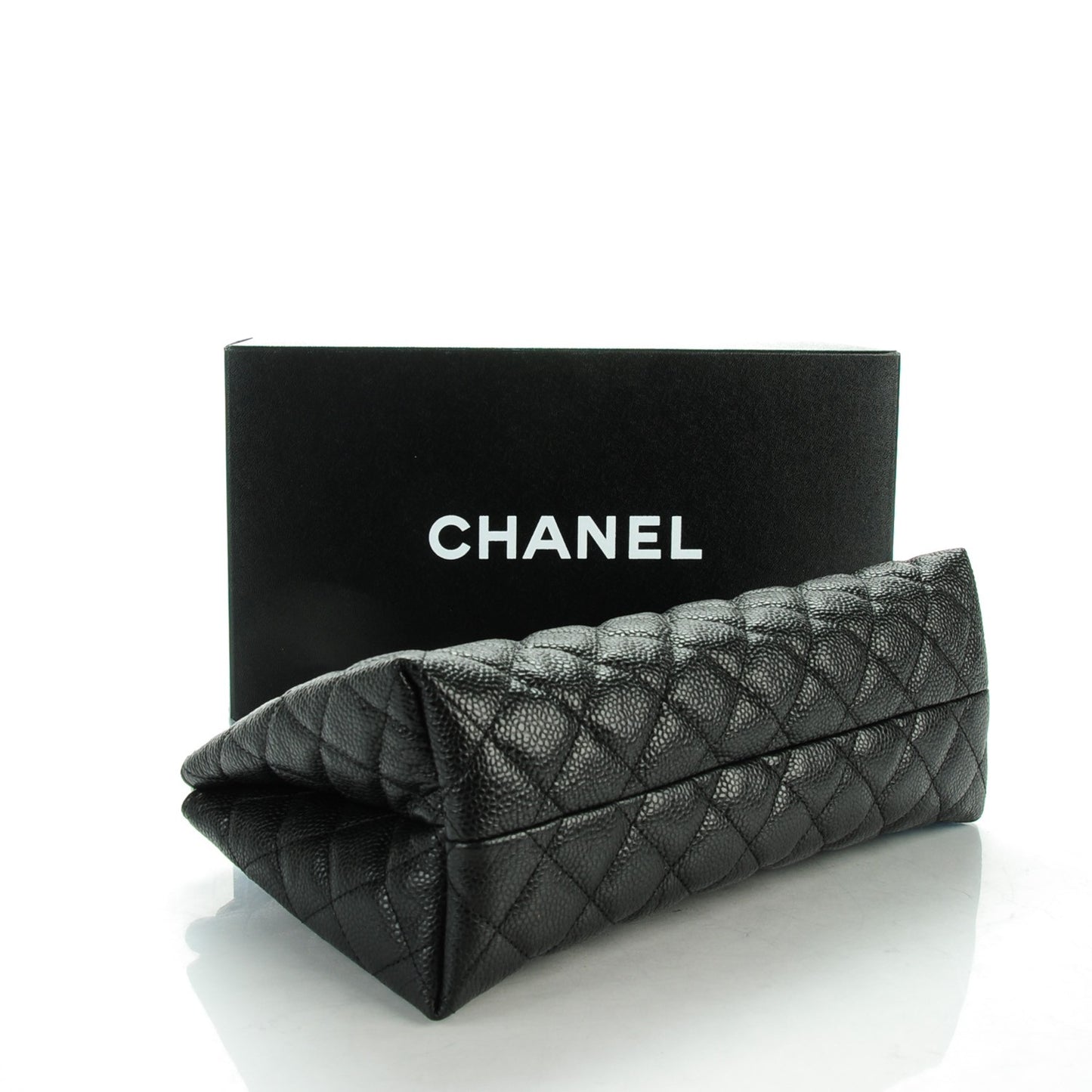Caviar Quilted Cosmetic Case Black