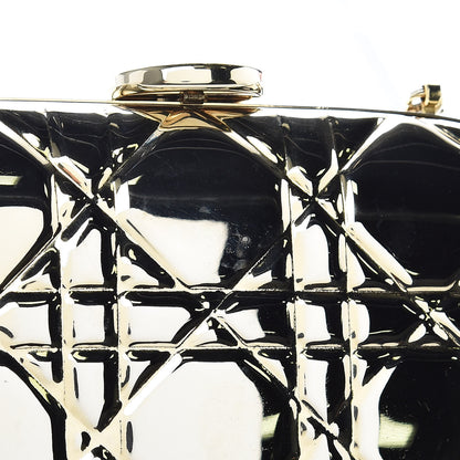 Christian Dior Metal Cannage Quilt Clutch Bag Gold 9 of 9