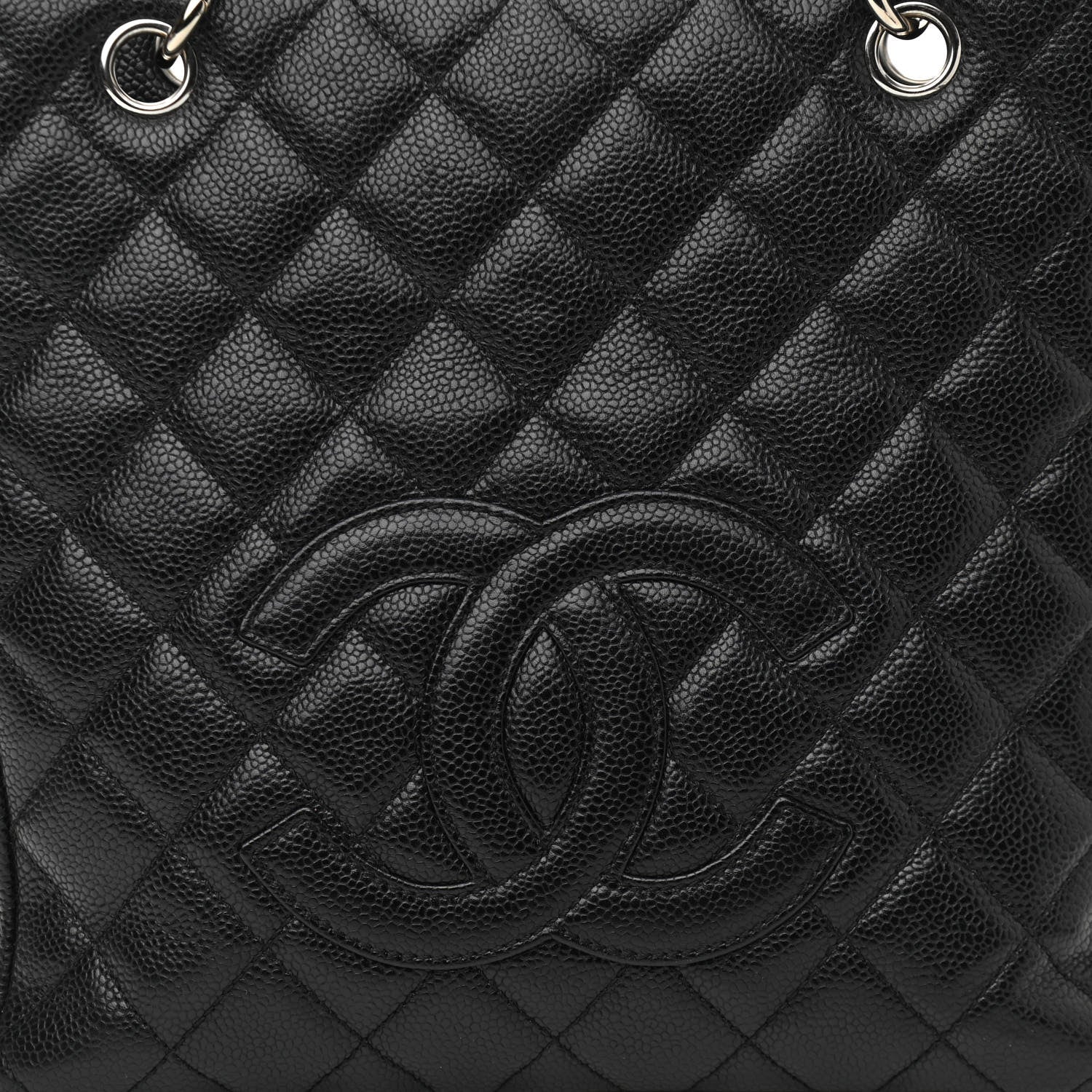 Chanel Caviar Quilted Petit Shopping Tote PST Black 8 of 12