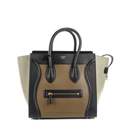 Celine Satin Calfskin Mini Tri-Color Luggage Beige 1 of 9