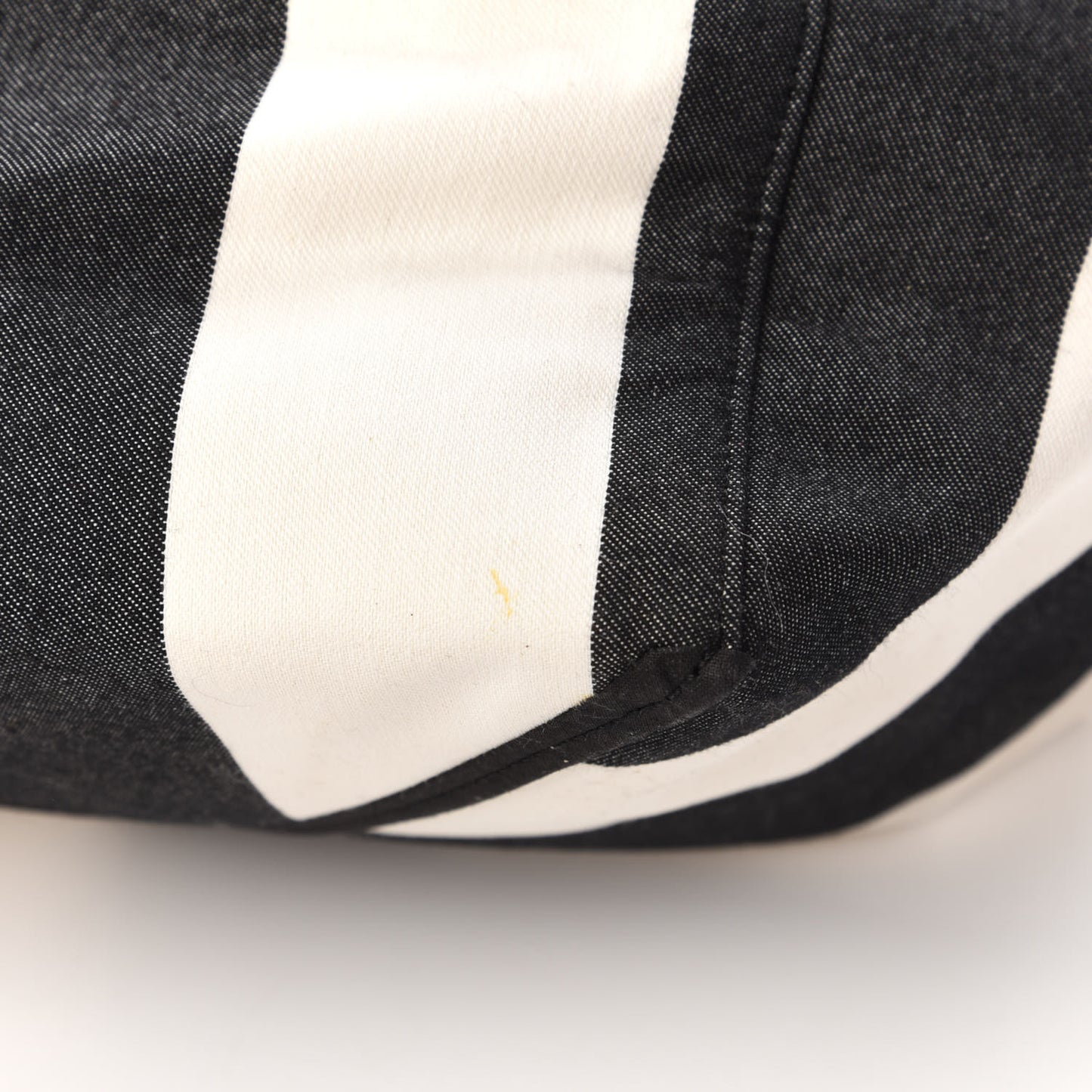 Canvas Striped Large Phantom Cabas Black White