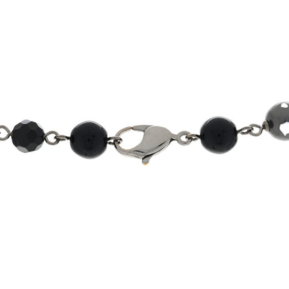 Chanel Ruthenium Pearl Beaded CC Long Necklace Black 3 of 7