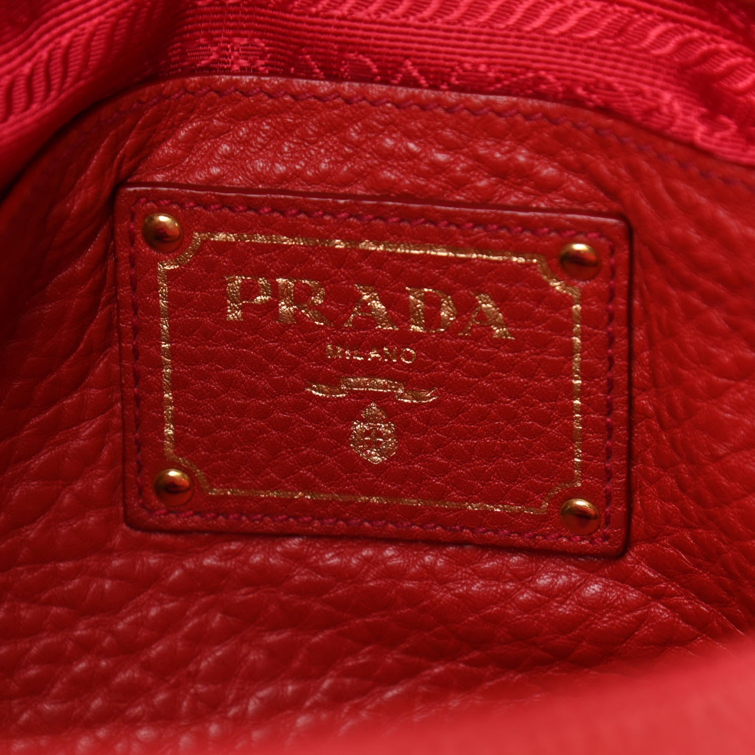 Prada Vitello Daino Tote Rosso 6 of 20