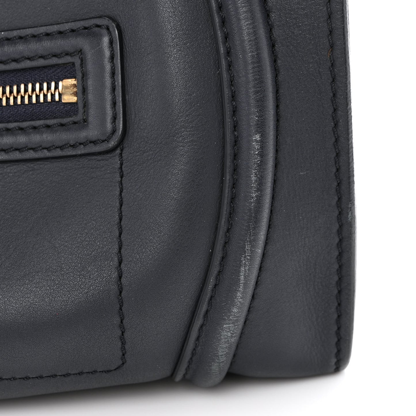 Smooth Calfskin Mini Luggage Navy Blue