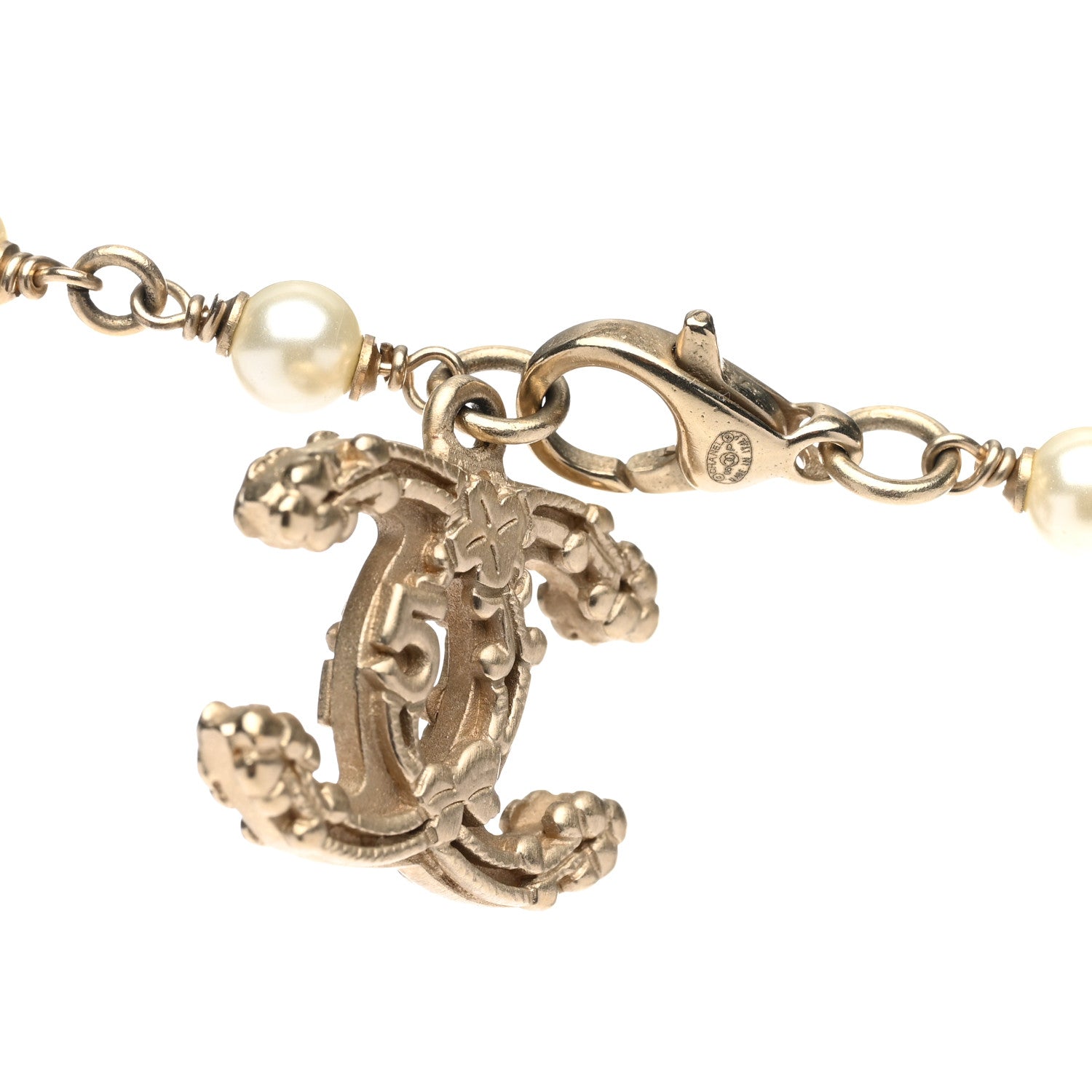 Chanel Pearl Symbols CC Necklace Gold 5 of 5