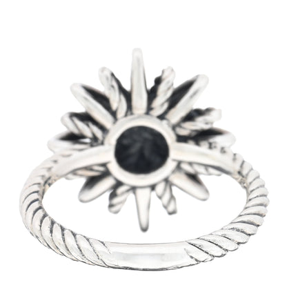 David Yurman Sterling Silver Diamond 16mm Starburst Ring 51 5.75 3 of 4