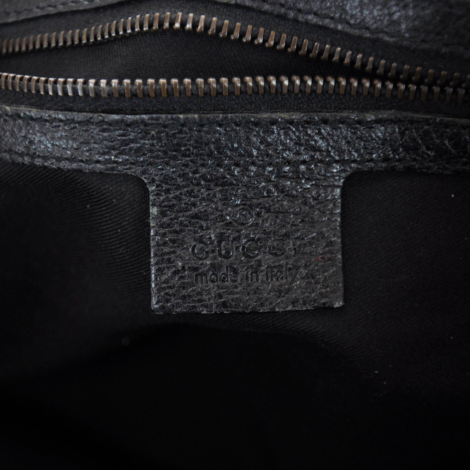 Gucci Monogram Bamboo Handle Shoulder Bag Black 8 of 9