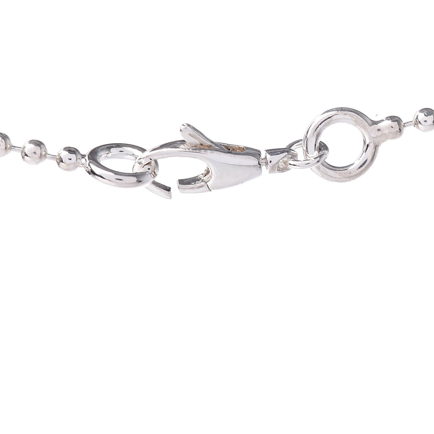 Sterling Silver Interlocking G Beaded Cluster Pendant Necklace