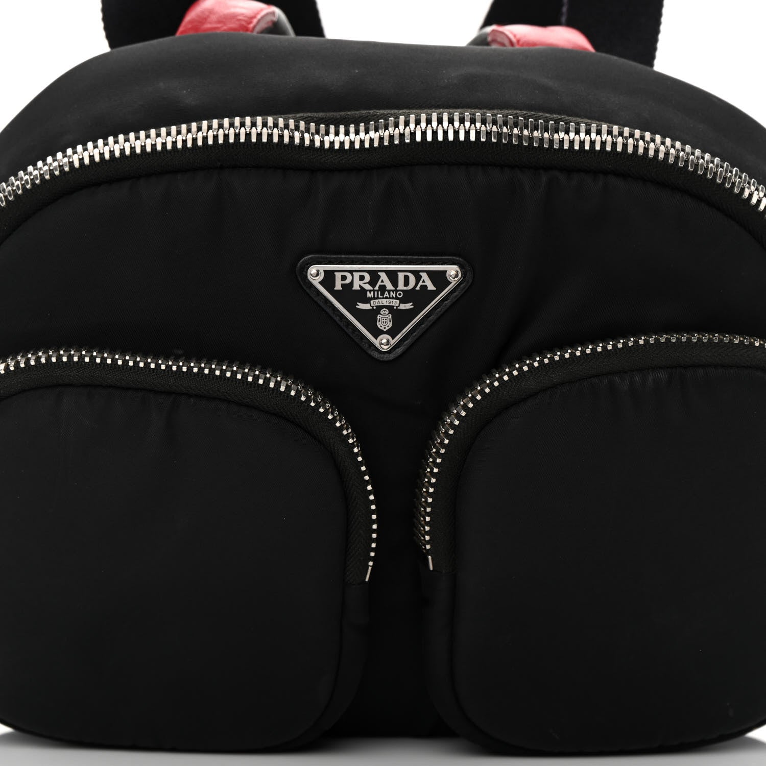 Prada Tessuto Nylon Pocket Top Handle Cargo Backpack Black 8 of 16