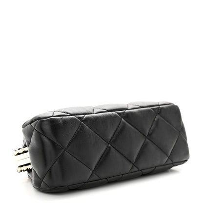 Chanel Lambskin Quilted CC Kisslock Clutch Black 4 of 11