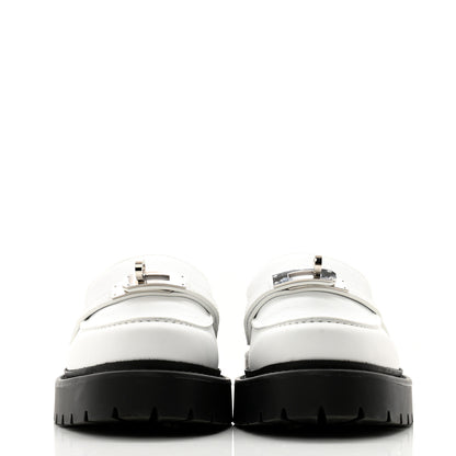Hermes Calfskin Womens Icone Loafers 36 White 2 of 13