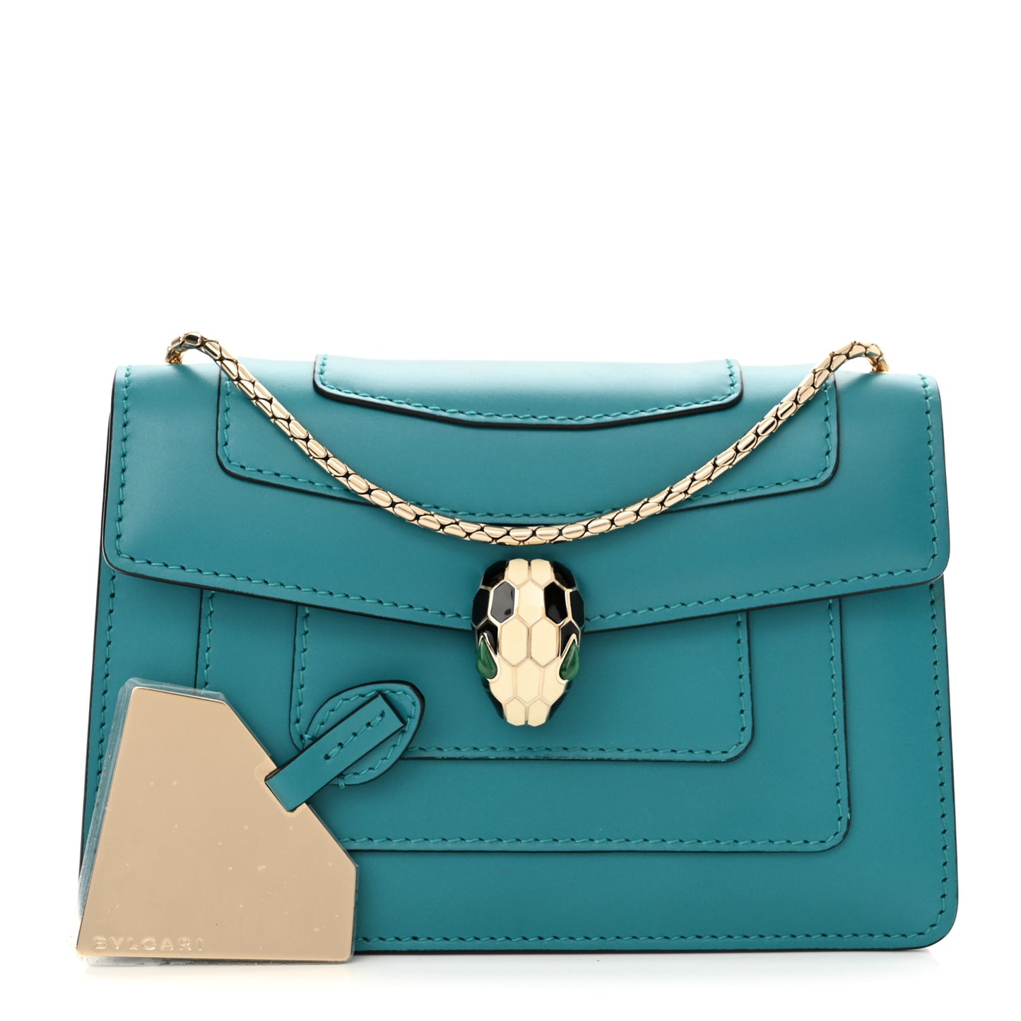 Calfskin Serpenti Forever Small Crossbody Bag Green