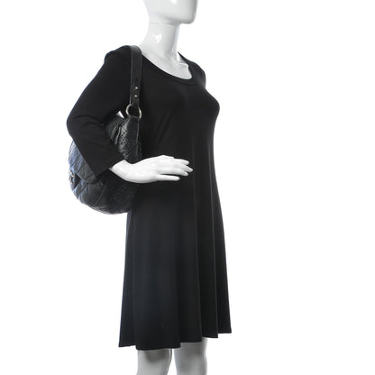 Chanel Glazed Calfskin Stitched XL On The Road Flap Black 2 of 11