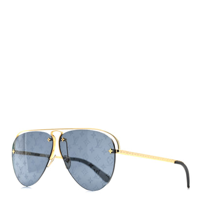 Louis Vuitton Metal Monogram Grease Sunglasses Z1172W Dark Gun 1 of 6