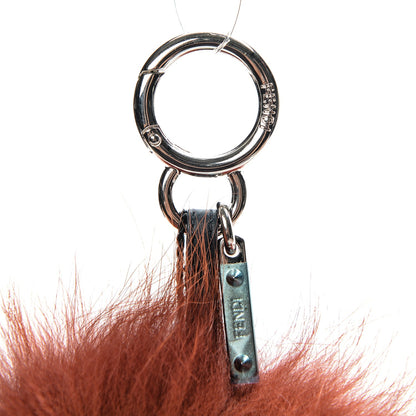 Fendi Fox Mink Rabbit Fur Vitello Dolce Blueminous Monster Bag Bug Charm Rust Turquoise 3 of 5