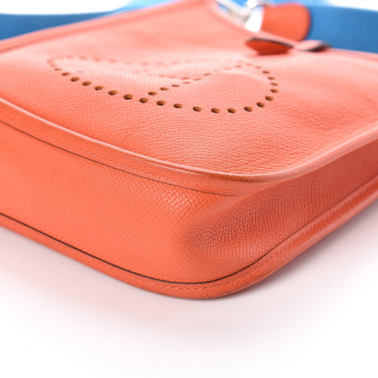 Hermes Epsom Amazone Evelyne TPM Orange Poppy Bleu Zanzibar 9 of 10