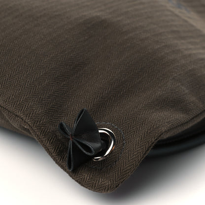 Hermes Herringbone Canvas Swift Maline Bag Kaki Ebene 10 of 11