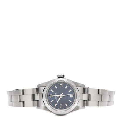 Rolex Stainless Steel 24mm Oyster Perpetual Watch Blue 76080 2 of 4