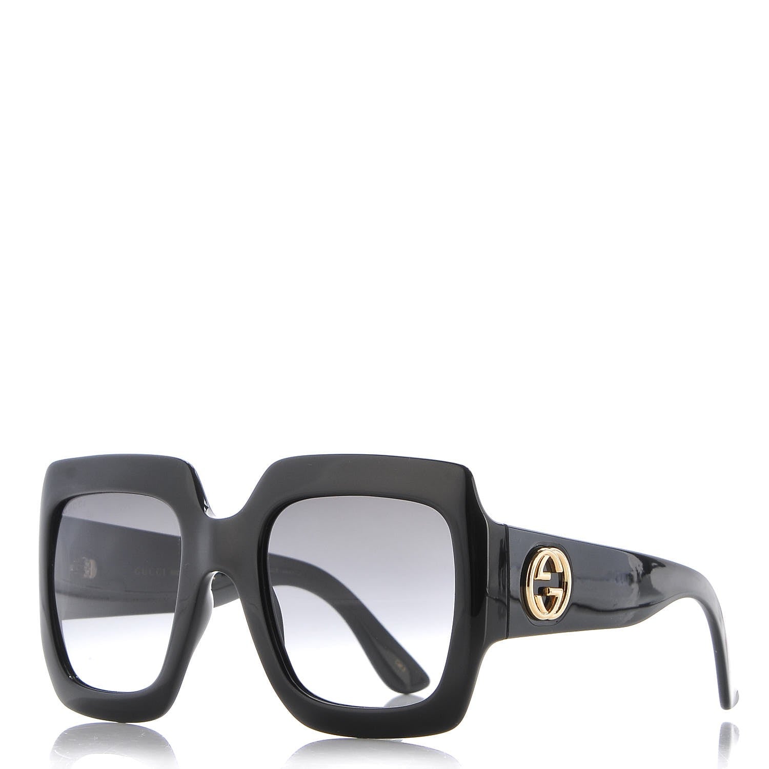 Gucci Acetate Square Frame Sunglasses GG0053S Black 1 of 8