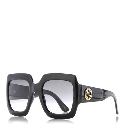 Gucci Acetate Square Frame Sunglasses GG0053S Black 1 of 8