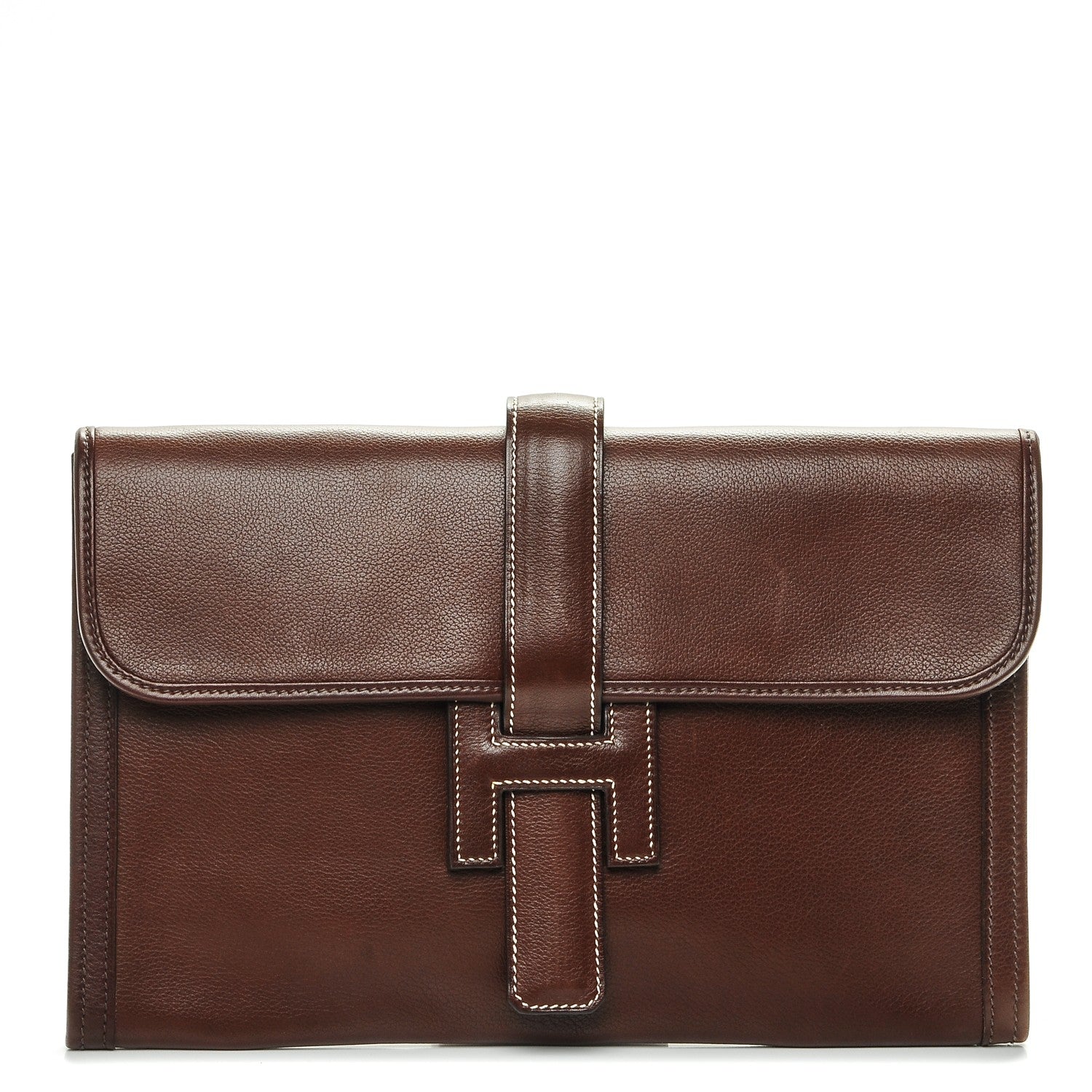 Hermes Evergrain Jige PM Clutch Havane 1 of 6