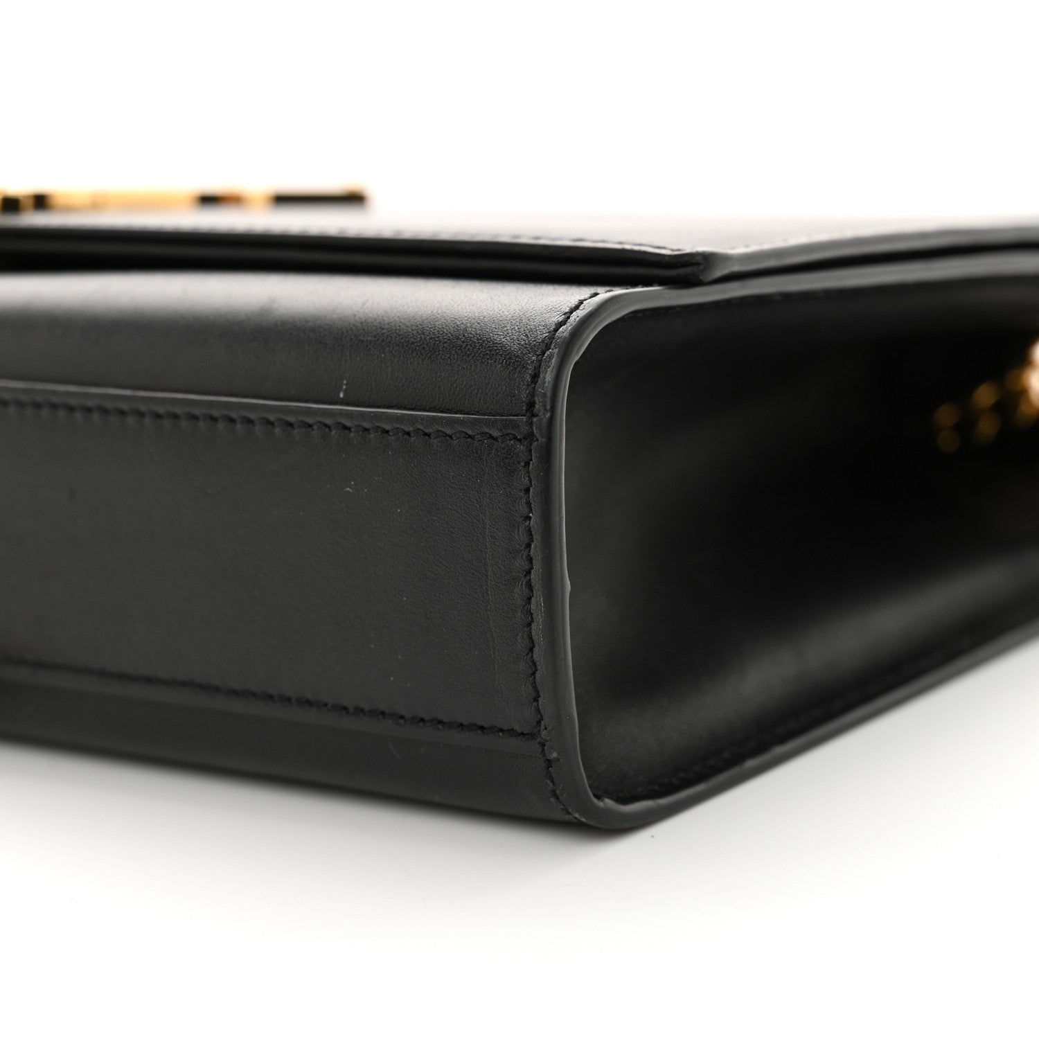 Saint Laurent Smooth Calfskin Medium Classic Monogram Kate Tassel Satchel Black 10 of 17