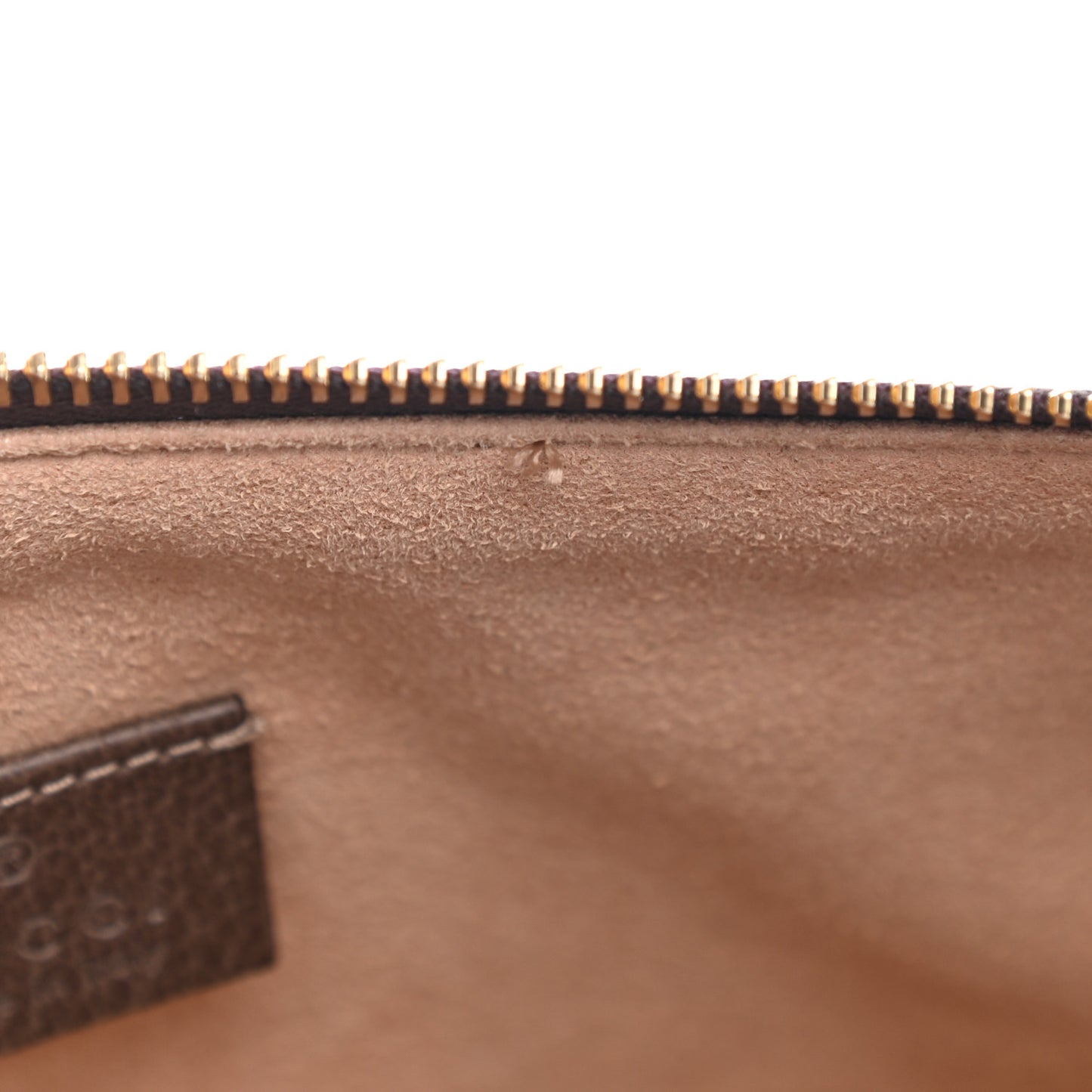 GG Supreme Monogram Large Ophidia Pouch Clutch Brown
