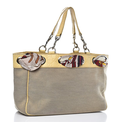 Gucci Canvas Guccissima Medium Positano Tote Beige 3 of 14
