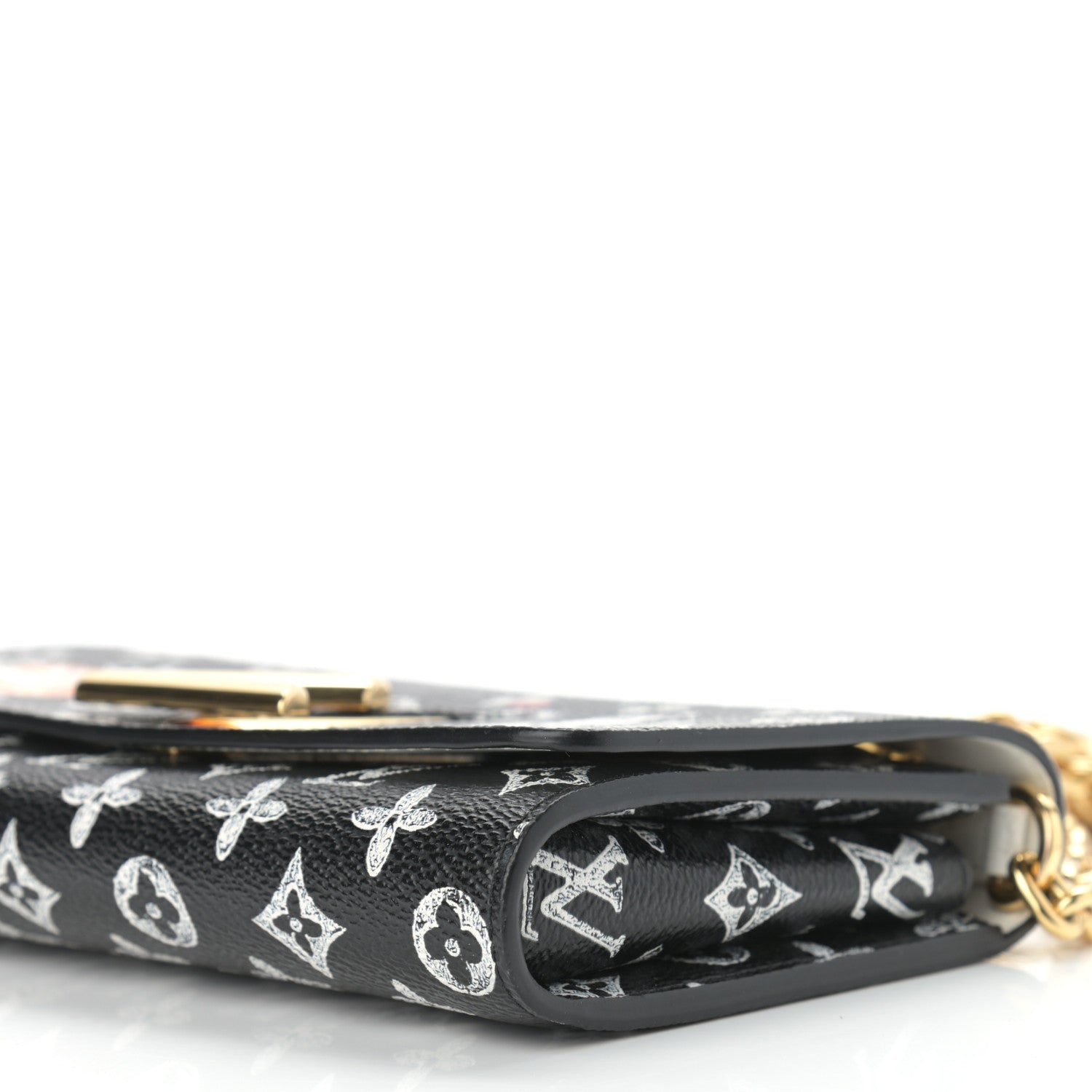 Louis Vuitton Catogram Twist Chain Wallet Black 10 of 11