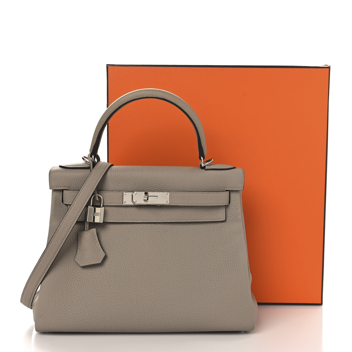 Hermes Togo Kelly Retourne 28 Gris Tourterelle 13 of 13
