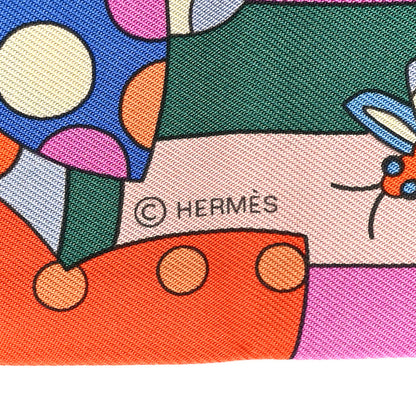 Hermes Silk Les Murmures de la Foret Twilly Vert Cyclamen Multicolor 4 of 4