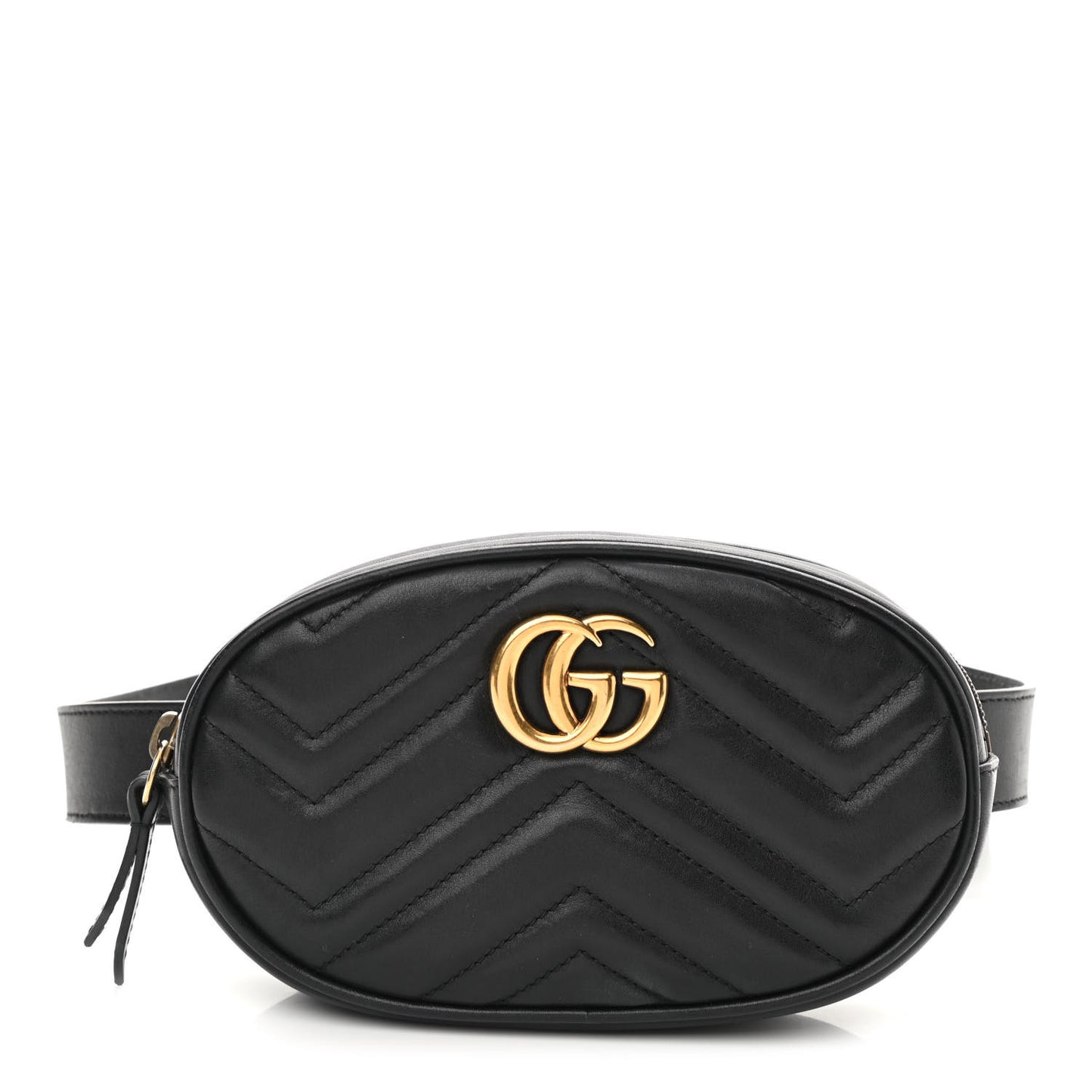 Calfskin Matelasse GG Marmont Belt Bag 85 34 Black