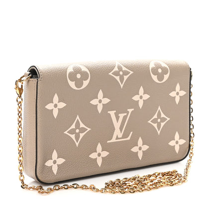 Louis Vuitton Empreinte Monogram Giant Felicie Pochette Tourterelle Creme 4 of 13