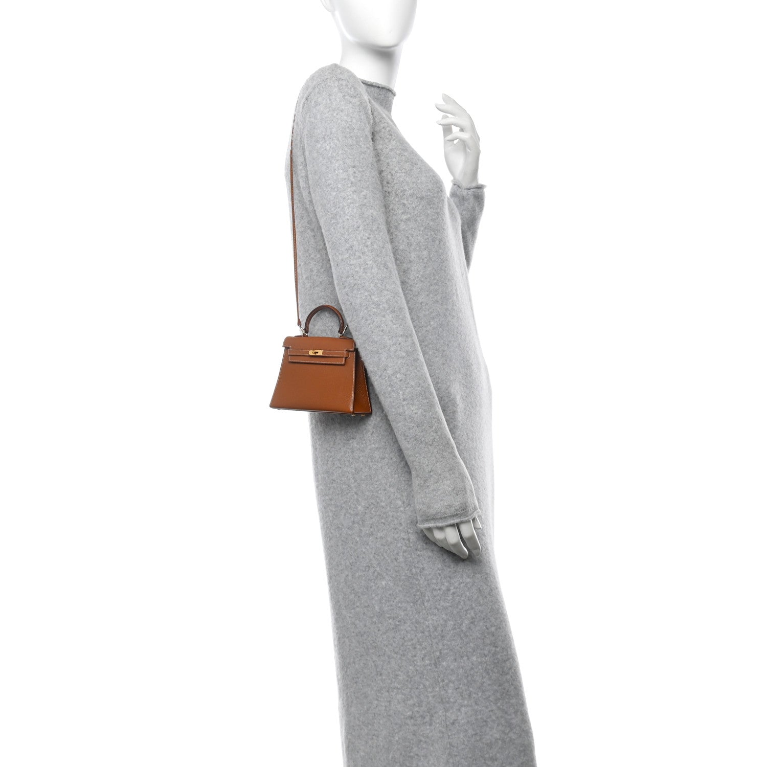 Hermes Courchevel Micro Kelly Sellier 15 Gold 2 of 12