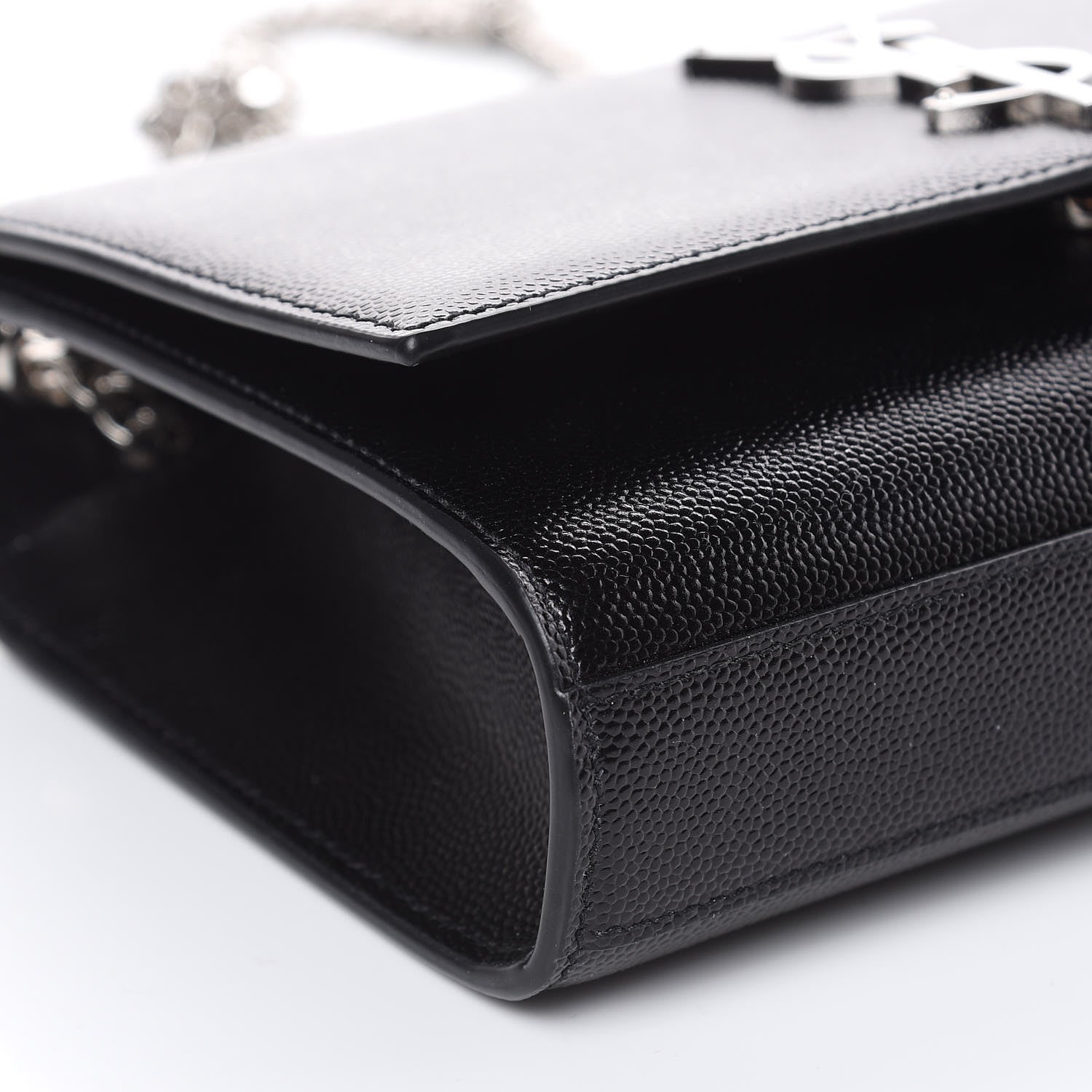 Saint Laurent Grain De Poudre Small Monogram Kate Satchel Black 8 of 9
