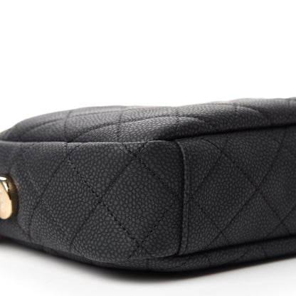 Chanel Iridescent Caviar Quilted Small Coco Tassel Camera Case Black 6 of 10
